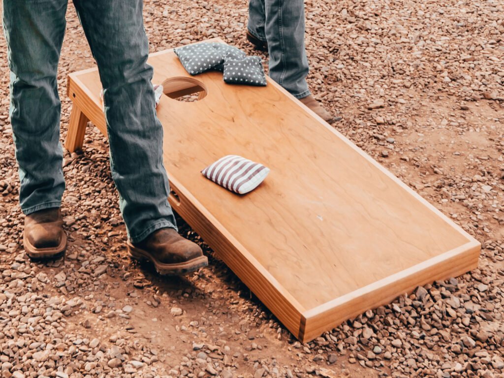 People Playing Cornhole